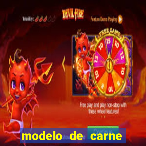 modelo de carne para pagamento